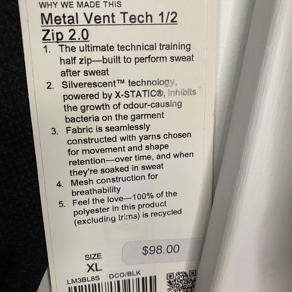 Lululemon BRAND NEW TAGS ON metal vent tech 1/2 Zip - Picture 4 of 4